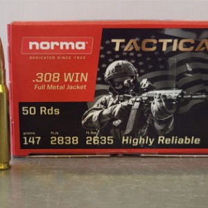 308 Win Norma Tactical 147grs FMJ
